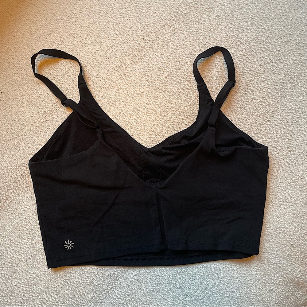 NWOT Athleta Longline Black Bra / Crop Top